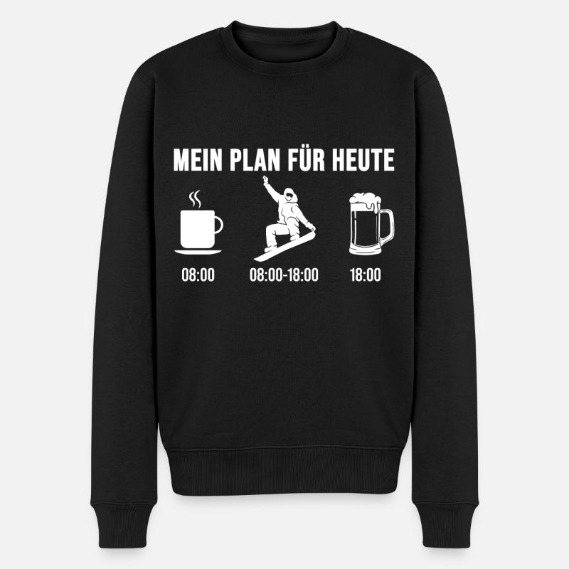 Snowboarder Snowboardurlaub Snowboarden - Männer Premium Bio Pullover - Schwarz