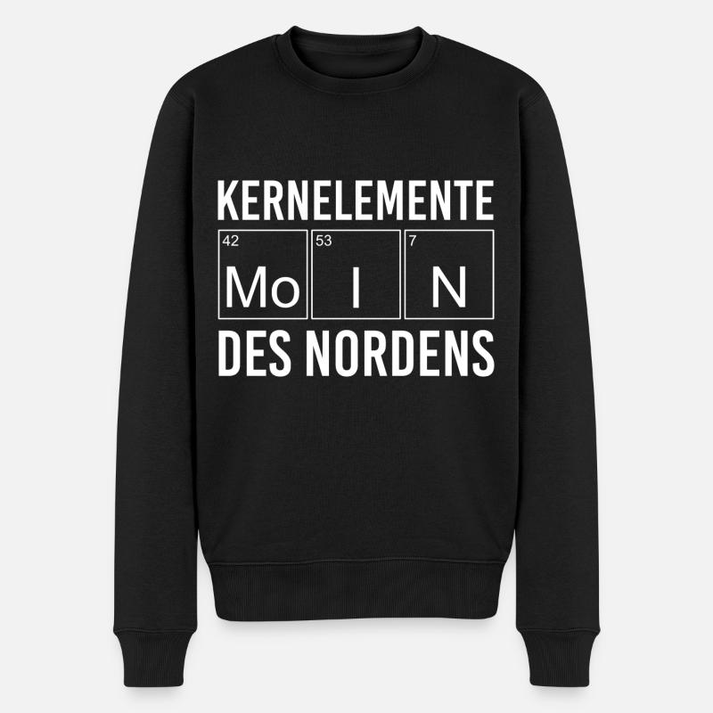 Kernelemente des Nordens Norddeutsch - Männer Premium Bio Pullover - Schwarz