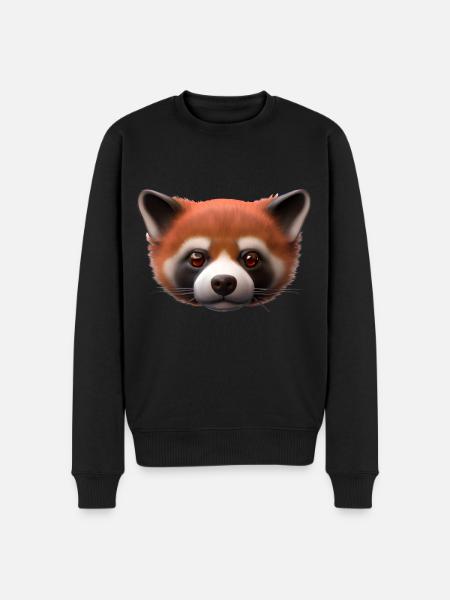 Red panda - Men's Premium Organic Jumper - black