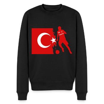 Turquie Turquie Turkish Football Turkish Turquie - Pull Premium bio Homme - noir - Devant - Nico (187cm)