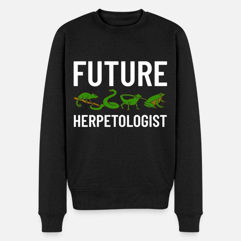 Herpétologie Reptiles Herpétologiste Lézards - Pull Premium bio Homme - noir
