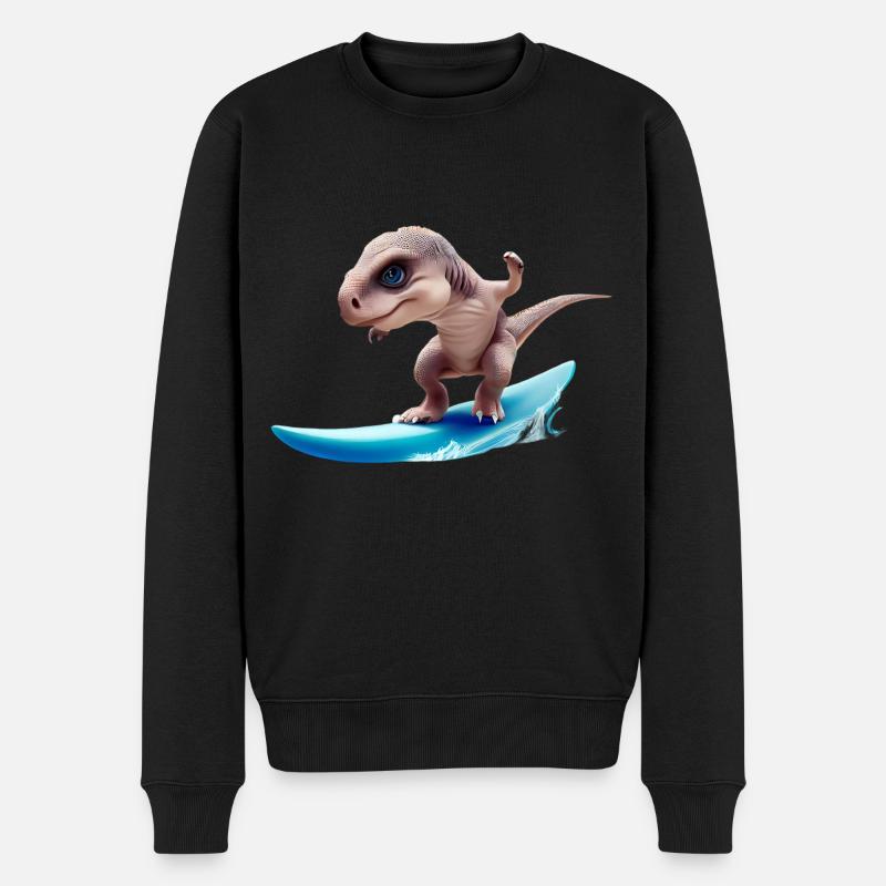 Le surfeur Dino - Pull Premium bio Homme - noir