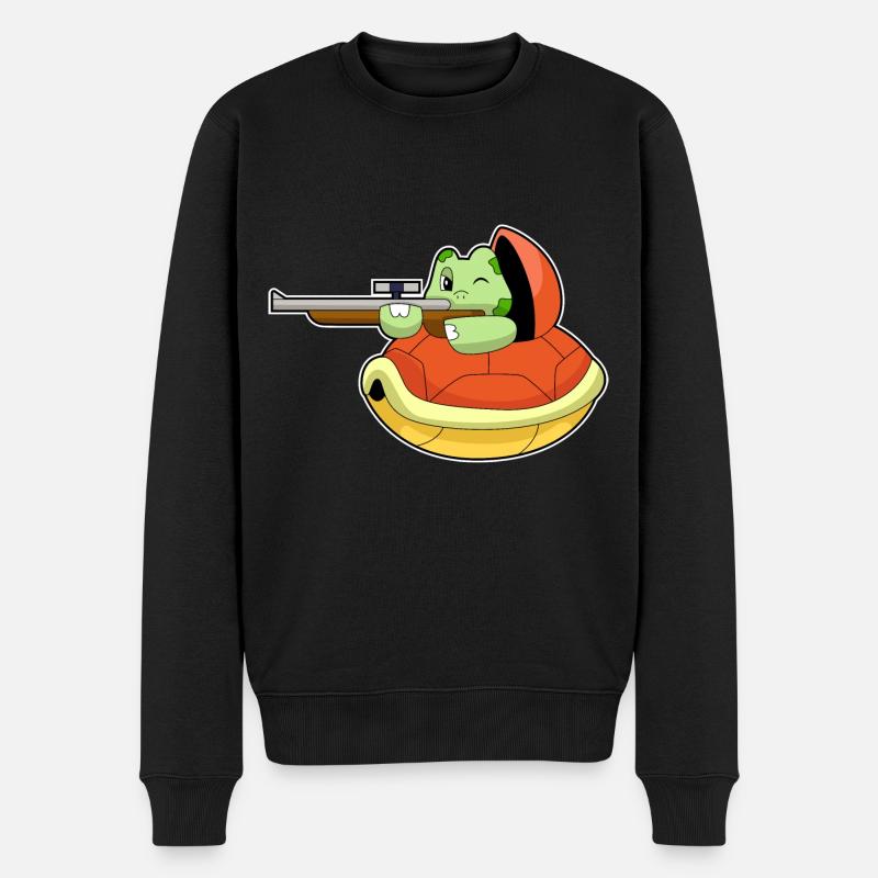 Fusil de sniper Turtle - Pull Premium bio Homme - noir