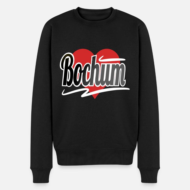 Bochum - Männer Premium Bio Pullover - Schwarz