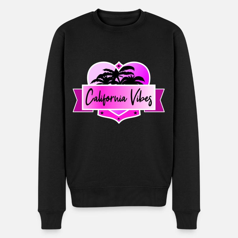 California Vibes - Männer Premium Bio Pullover - Schwarz