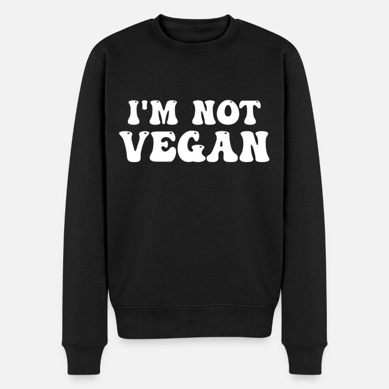 Je ne suis pas végétalien - Pull Premium bio Homme - noir