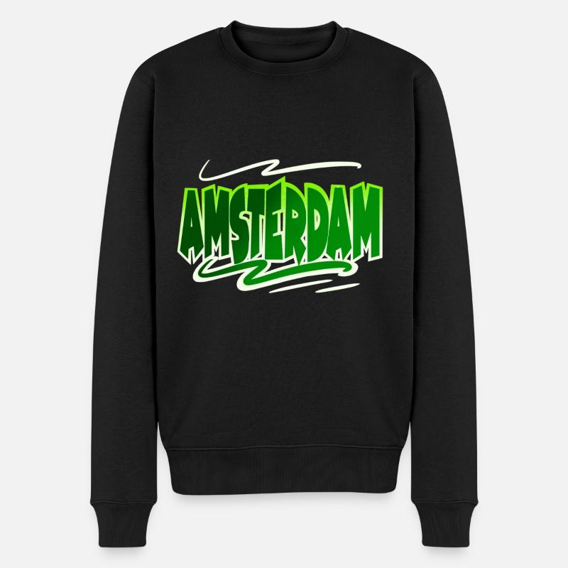 Amsterdam - Pull Premium bio Homme - noir