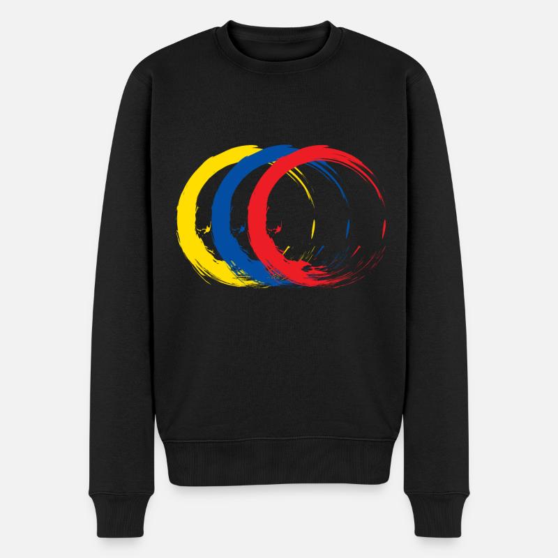 Ecuador - Männer Premium Bio Pullover - Schwarz