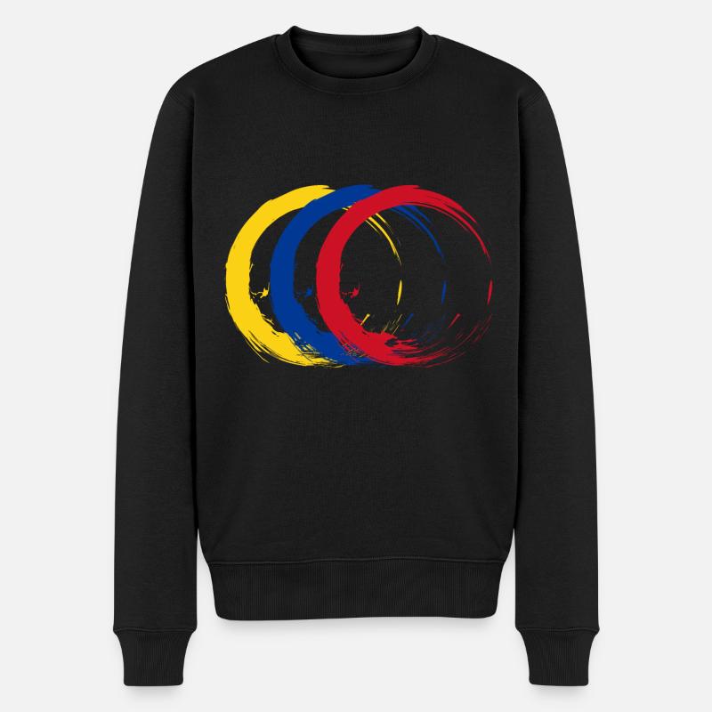 Drapeau Colombie - Pull Premium bio Homme - noir