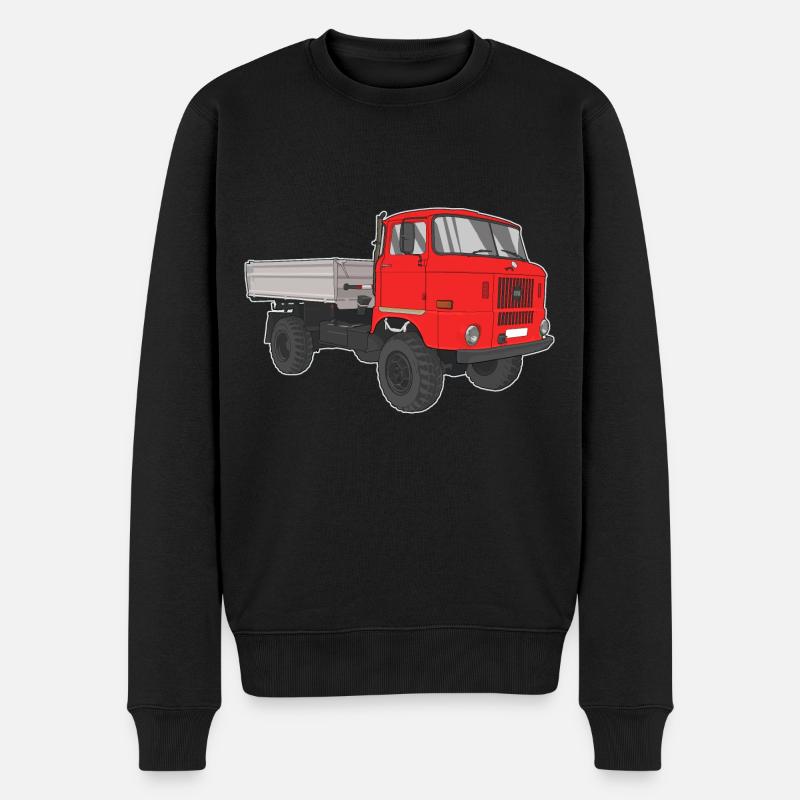 W50 LKW NVA Baustellen W50 DDR - Männer Premium Bio Pullover - Schwarz