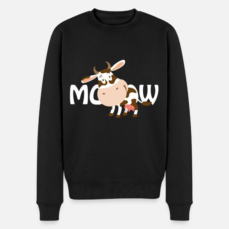vache - Pull Premium bio Homme - noir