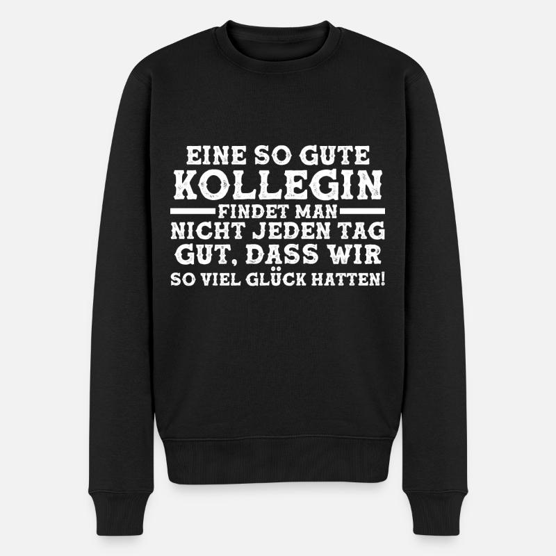 Neuer Job Jobwechsel Abschied Bester Kollege - Männer Premium Bio Pullover - Schwarz
