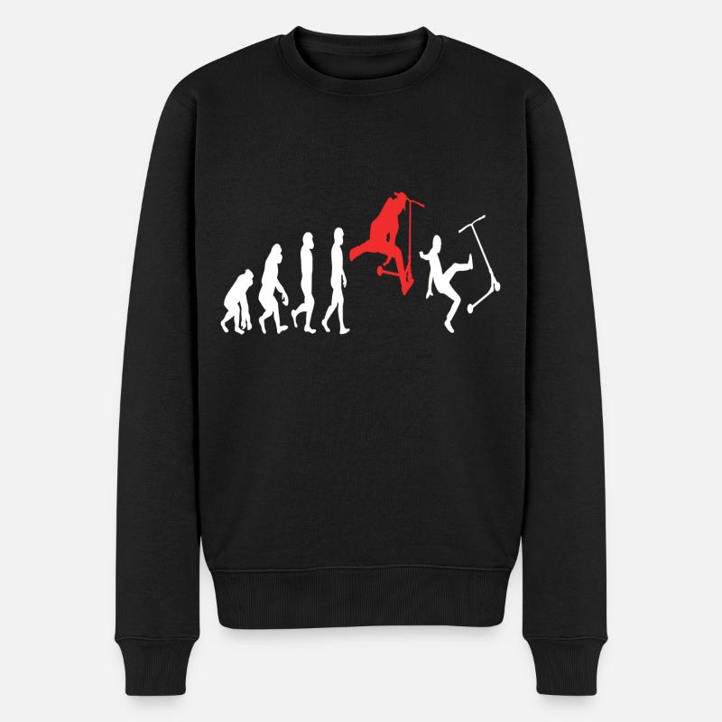 Stunt Scooter Evolution - Männer Premium Bio Pullover - Schwarz
