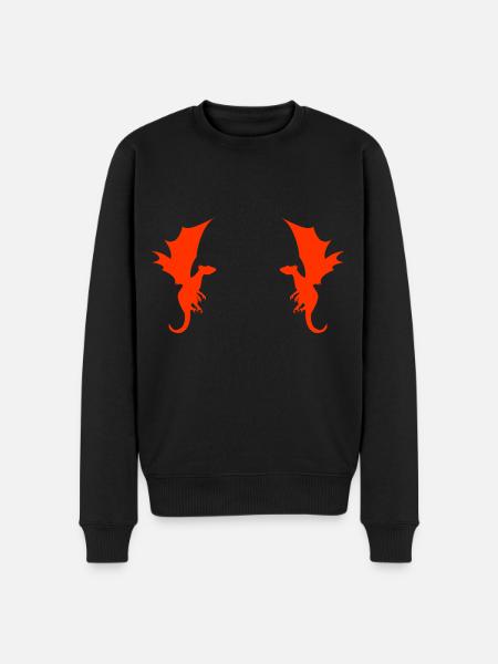 Dragon Dragon Pattern - Men's Premium Organic Jumper - black