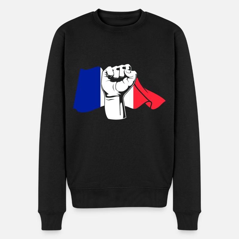 Faust Franzose Frankreich - Männer Premium Bio Pullover - Schwarz