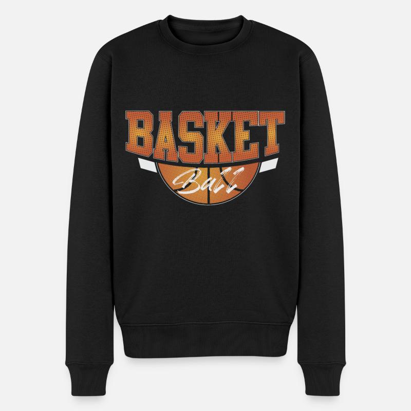 Basketball Basketballer - Männer Premium Bio Pullover - Schwarz