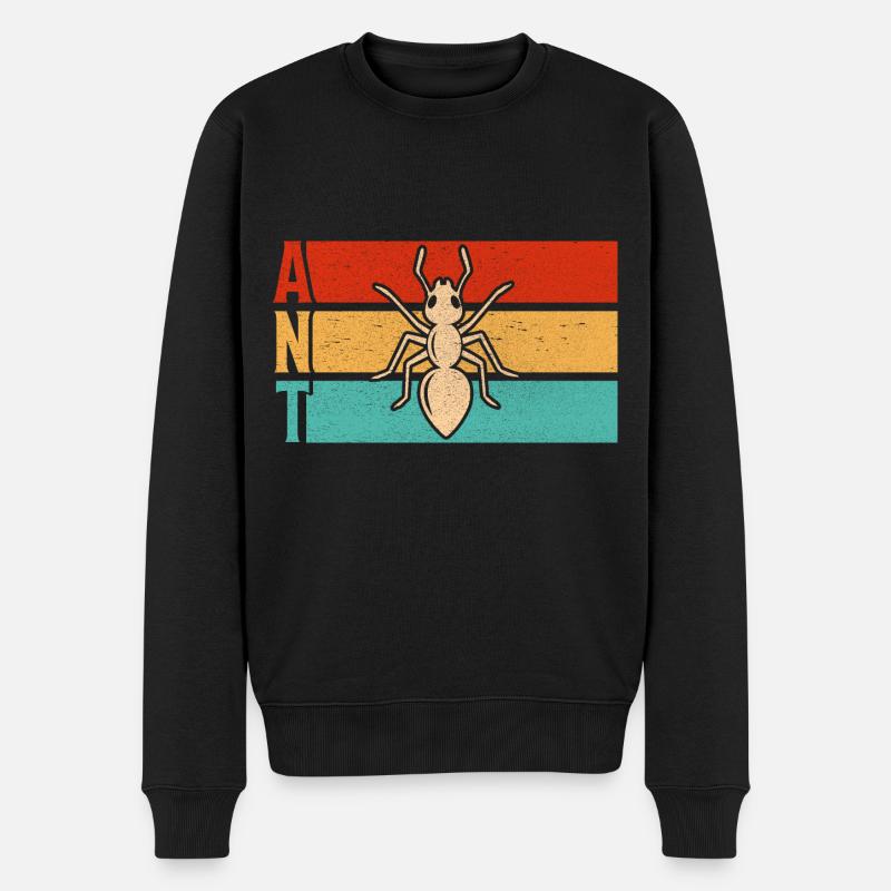 Fourmi rétro - Pull Premium bio Homme - noir