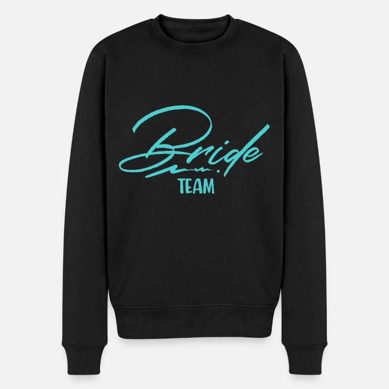 Team Bride - Männer Premium Bio Pullover - Schwarz