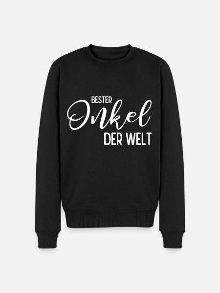 Bester Onkel der Welt - Männer Premium Bio Pullover - Schwarz