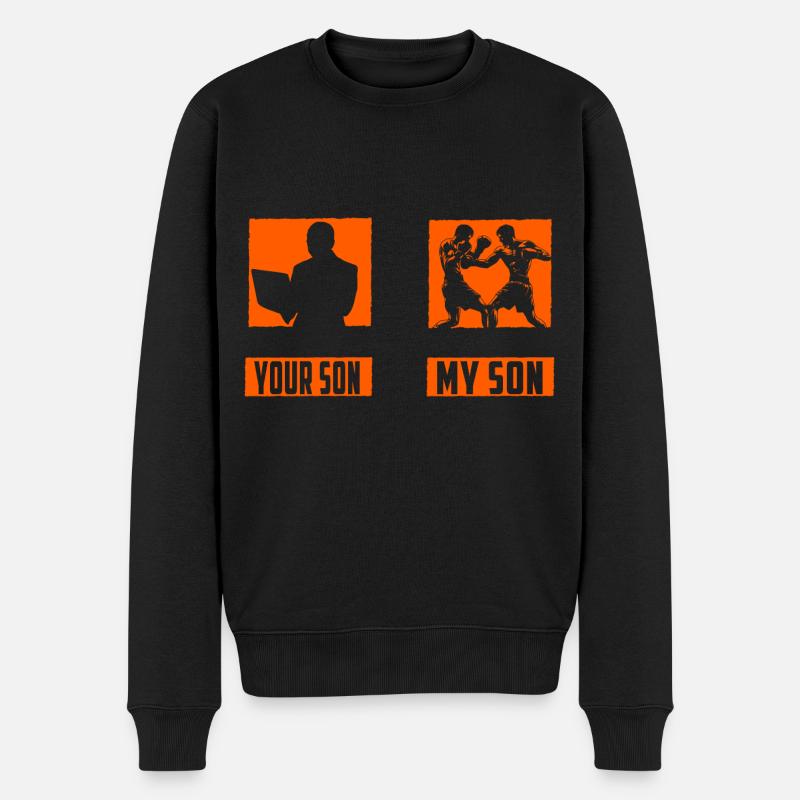 Boxen Mein Sohn Dein Sohn - Männer Premium Bio Pullover - Schwarz
