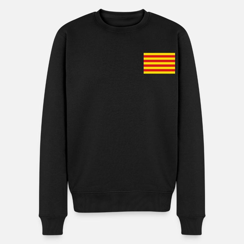 Senyera - Katalonien - Männer Premium Bio Pullover - Schwarz