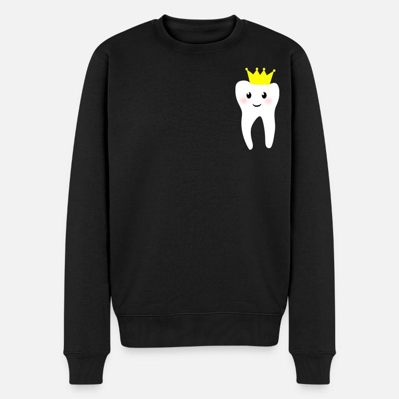 Dent avec couronne - Pull Premium bio Homme - noir