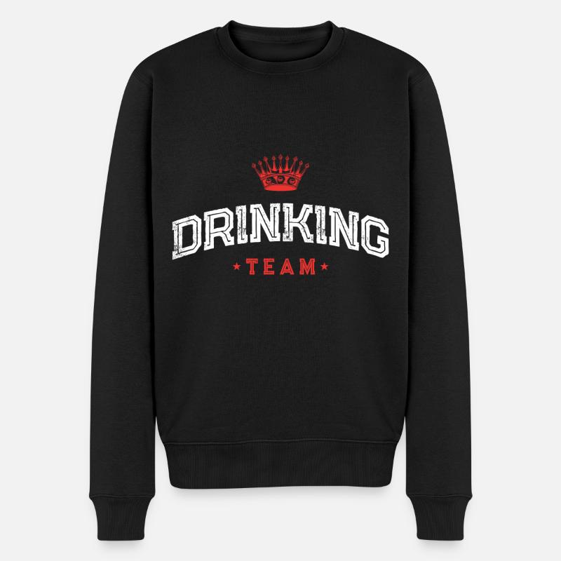 Drinking Team - Männer Premium Bio Pullover - Schwarz