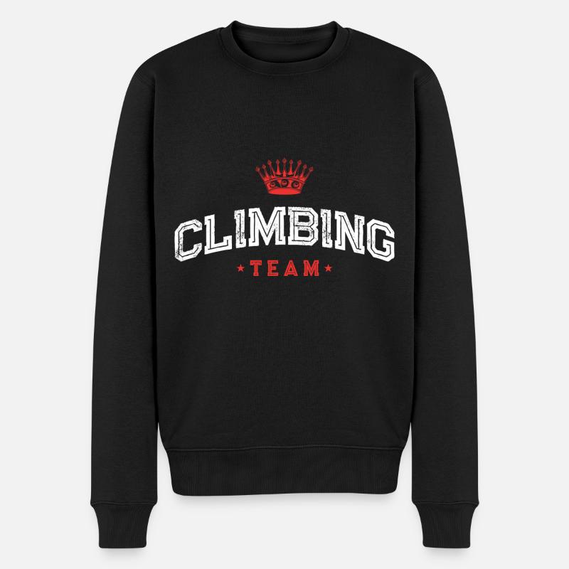 Climbing Team - Männer Premium Bio Pullover - Schwarz