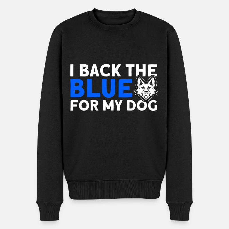Deutscher Schäferhund Polizeihund Polizei Hund - Männer Premium Bio Pullover - Schwarz