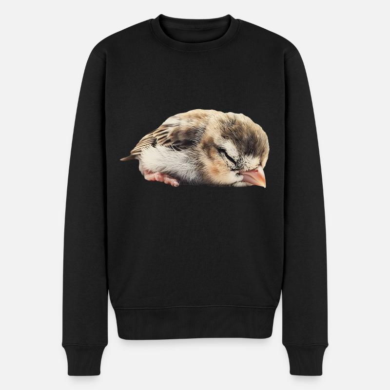 Finch Bird - Männer Premium Bio Pullover - Schwarz