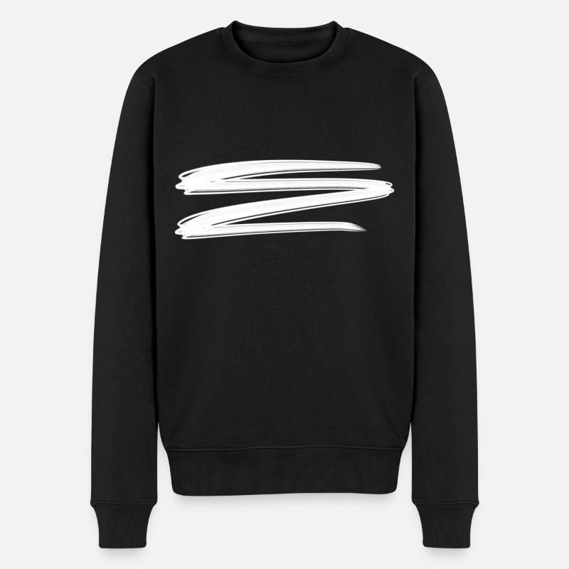 Tirets Lignes de tirets Ligne - Pull Premium bio Homme - noir