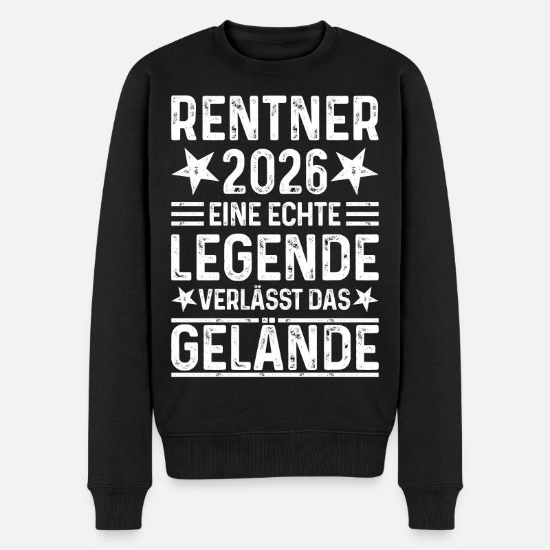 Rentner 2026 - Eine Legende verlässt das Gelände - Männer Premium Bio Pullover - Schwarz