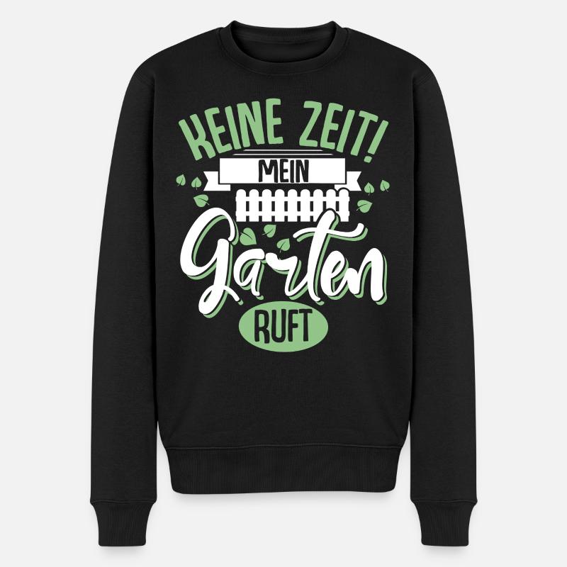 Garten Schrebergarten - Männer Premium Bio Pullover - Schwarz