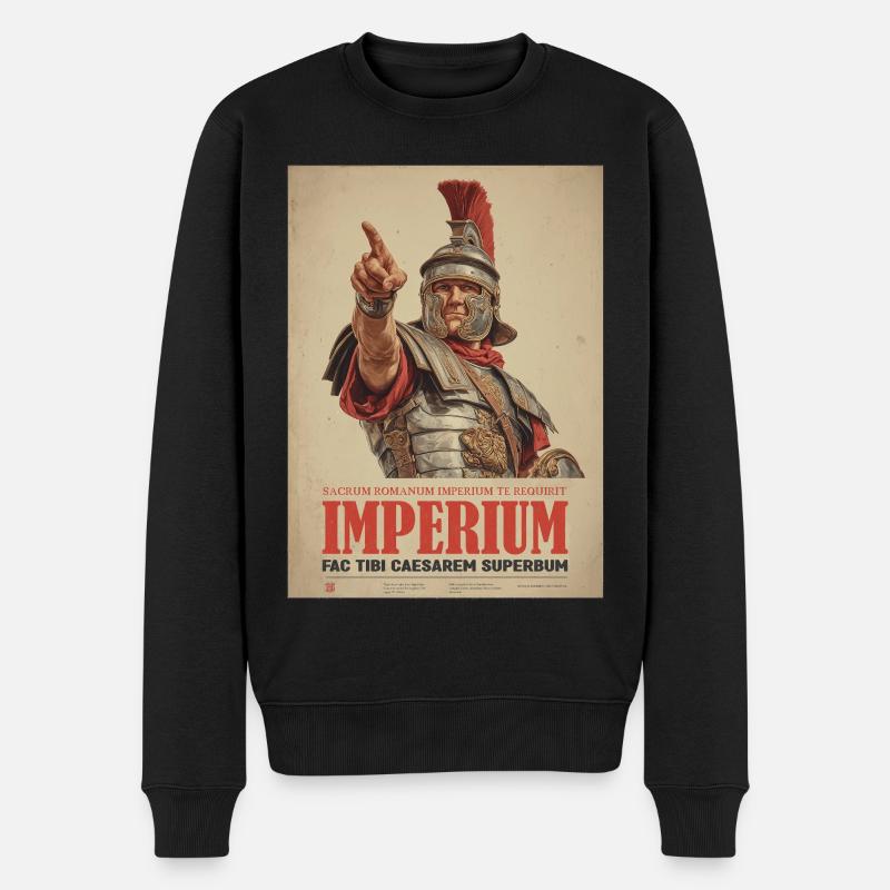 Römisches Imperium - Männer Premium Bio Pullover - Schwarz