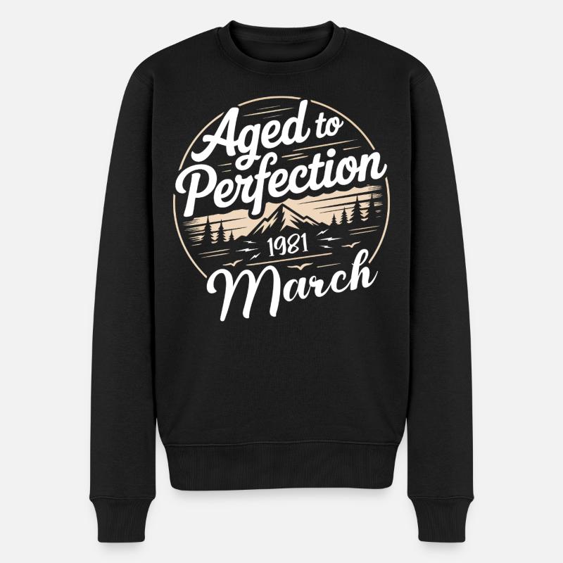 Cadeau d’anniversaire mars 1981 - Pull Premium bio Homme - noir
