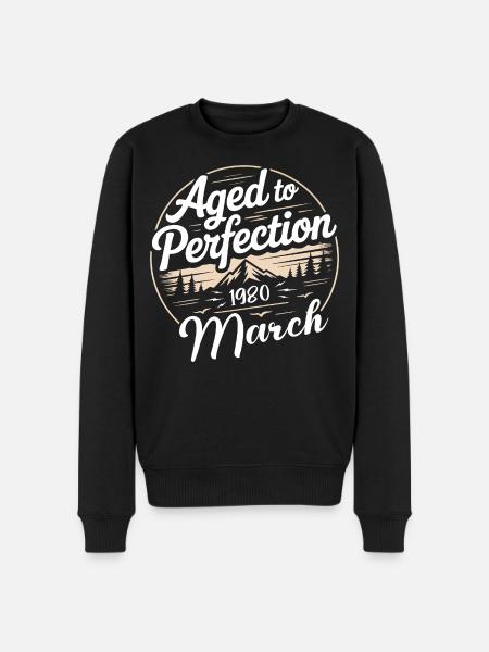 Birthday present march 1980 - Men's Premium Organic Jumper - black