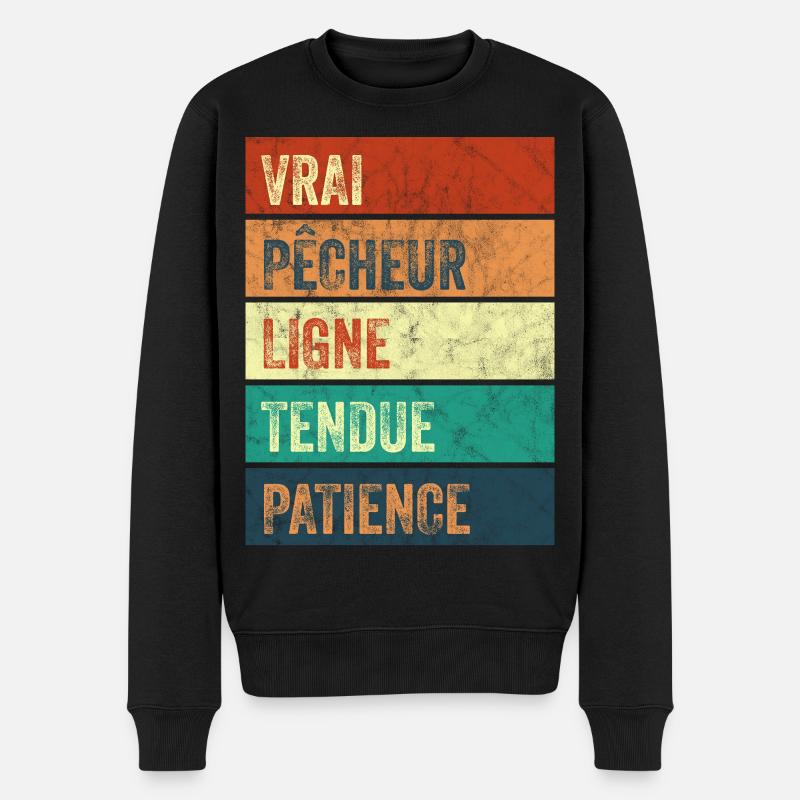 Pêcheur Passion Rivière - Pull Premium bio Homme - noir