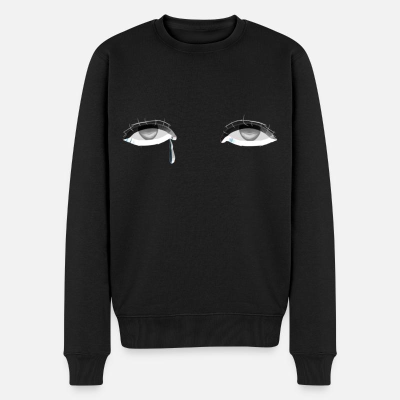 larmes oculaires pleurant - Pull Premium bio Homme - noir