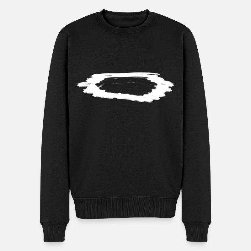 symbol muster striche - Männer Premium Bio Pullover - Schwarz
