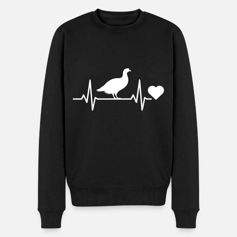 Auerhahn - Männer Premium Bio Pullover - Schwarz