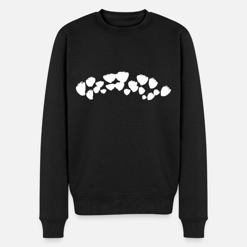 bogen form symbol - Männer Premium Bio Pullover - Schwarz
