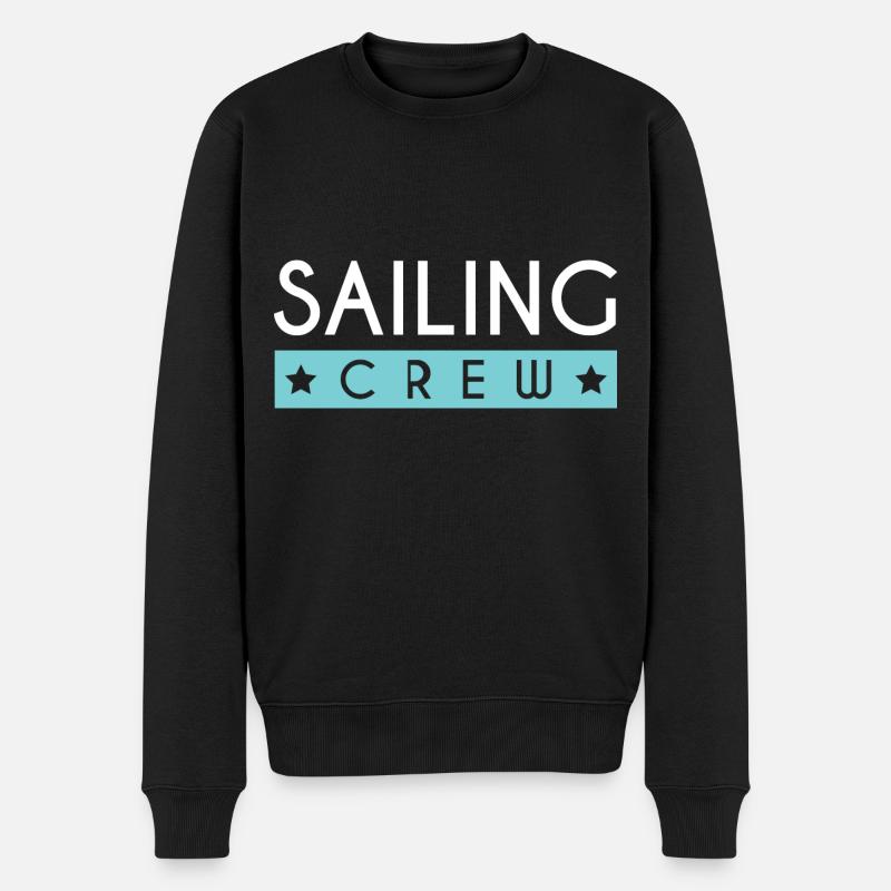 Sailing Crew - Männer Premium Bio Pullover - Schwarz