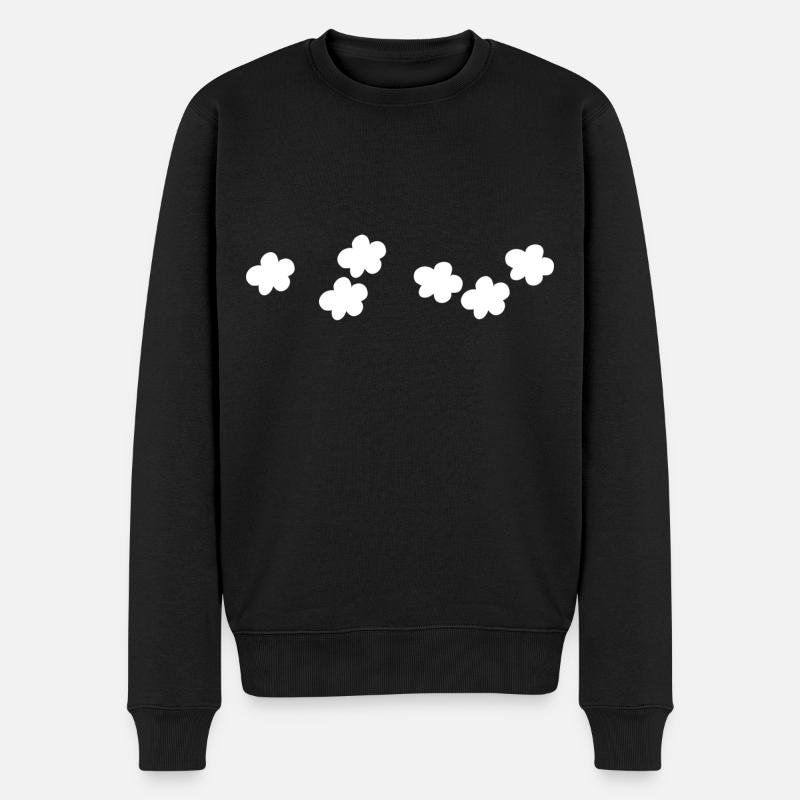 fleurs fleur plante - Pull Premium bio Homme - noir