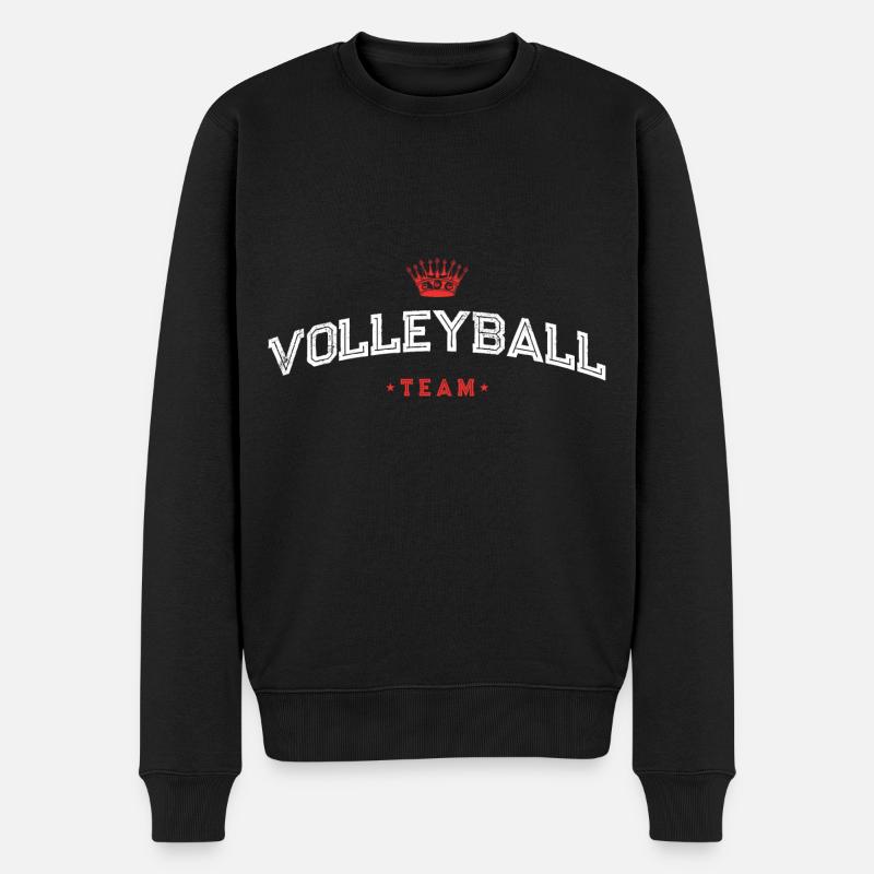 Volleyball Team - Männer Premium Bio Pullover - Schwarz