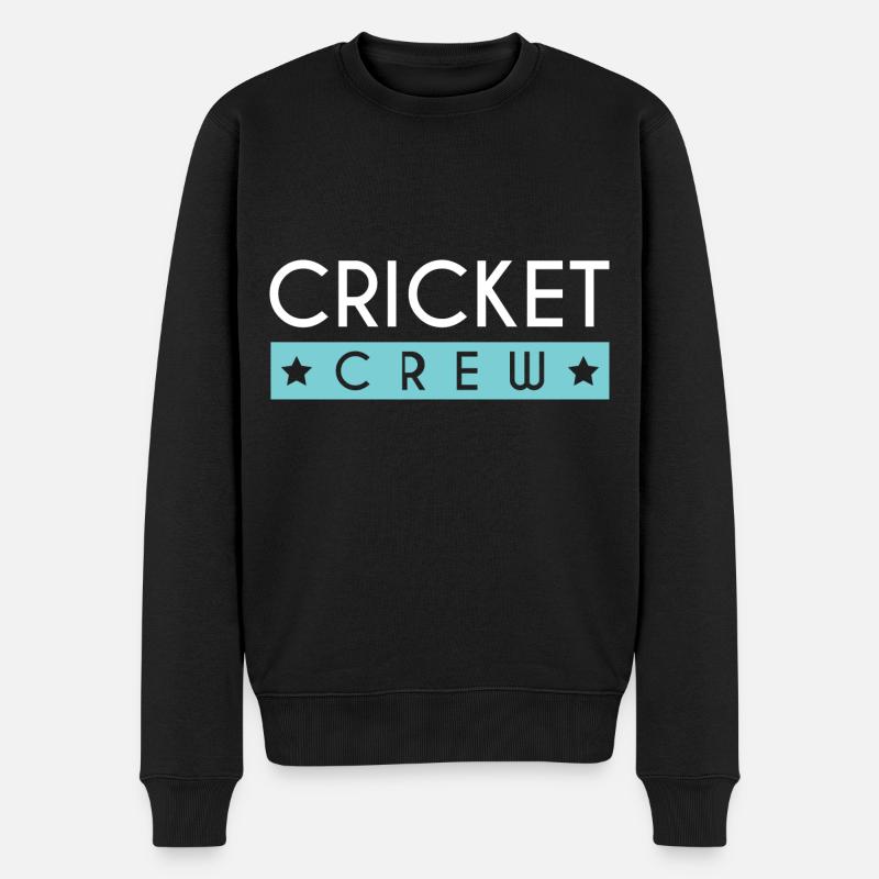 Cricket Crew - Männer Premium Bio Pullover - Schwarz