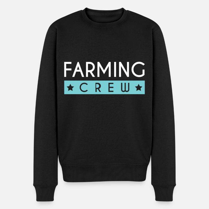 Farming Crew - Männer Premium Bio Pullover - Schwarz