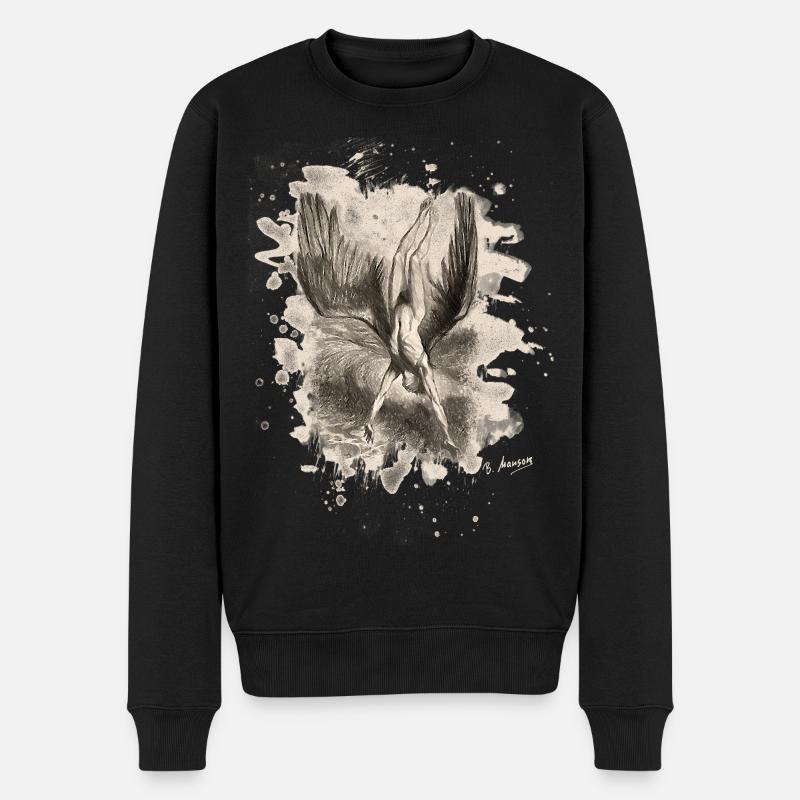 Icarus - Männer Premium Bio Pullover - Schwarz