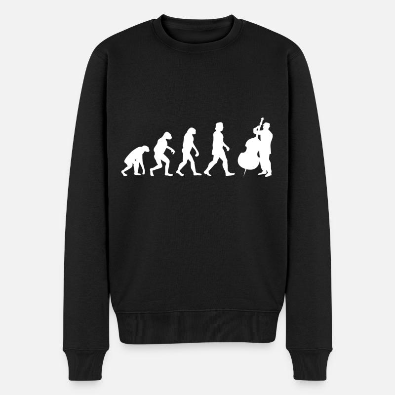 Kontrabass - Männer Premium Bio Pullover - Schwarz