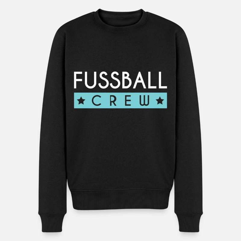 Fussball Crew - Männer Premium Bio Pullover - Schwarz