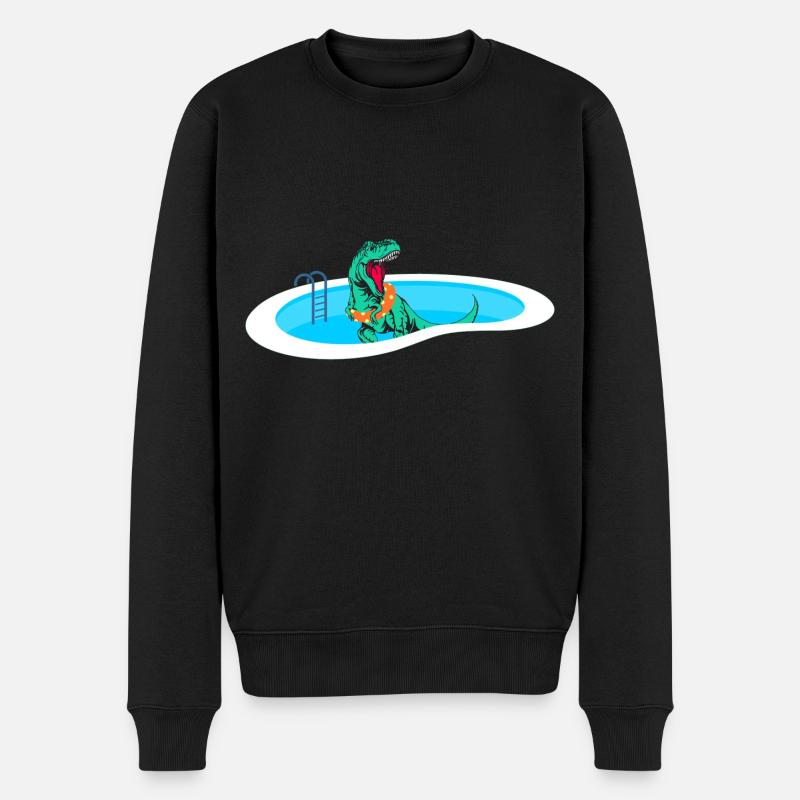 T-Rex dinosaure Trex Dino Pool - Pull Premium bio Homme - noir